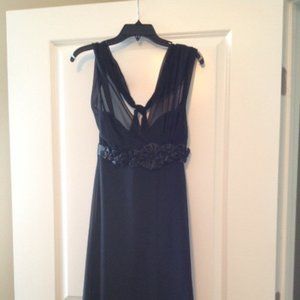 CONNECTED APPAREL BLACK SEMI-FORMAL DRESS